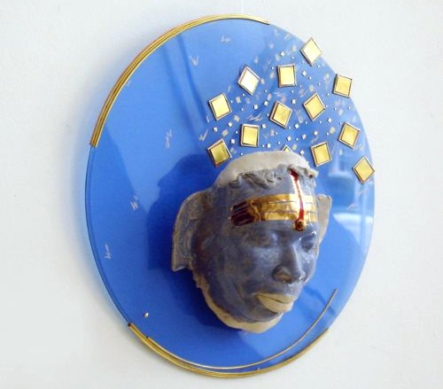 Side view of Infinite Being, wall relief. Fine Art by Susana Sor�