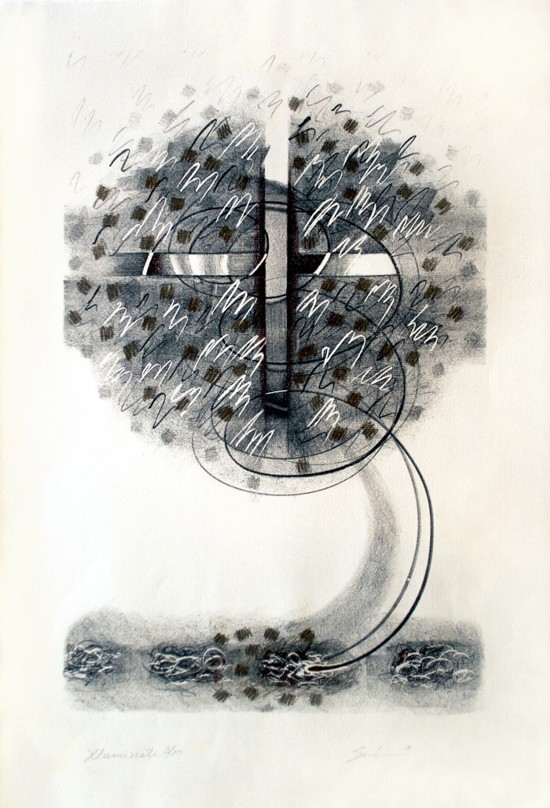 Illuminati, Hand Painted Lithograph, by artist Sori. Image copyright 2013 by Susana Sori