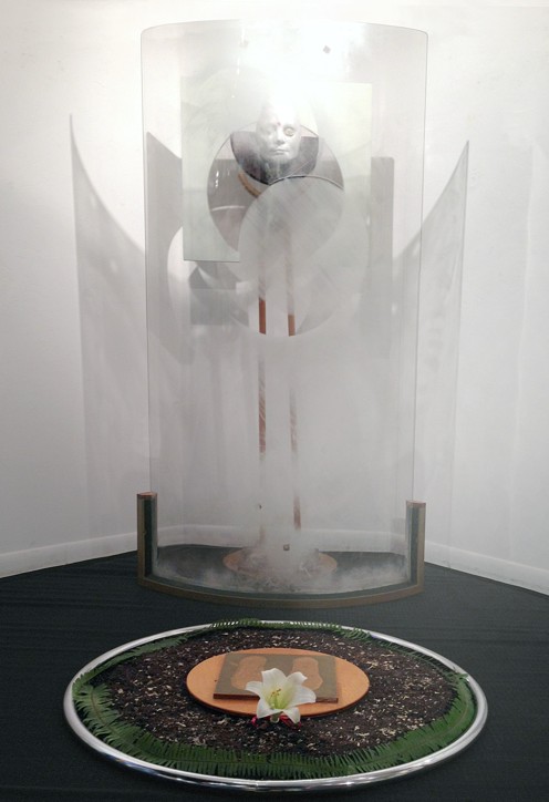 The Unseen Guide by Susana Sorí, a free standing sculptural installation in three pieces, completed in 2013 and last exhibited at The Tomas Center Gallery in Gainesville in 2013. Fine Art by Sorí. Image copyright 2013 by Susana Sori